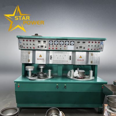 Prezzo buono Dual-Station Aluminum Brazing Machine for Cookware 580-620°C 0.3-3 MPa in linea