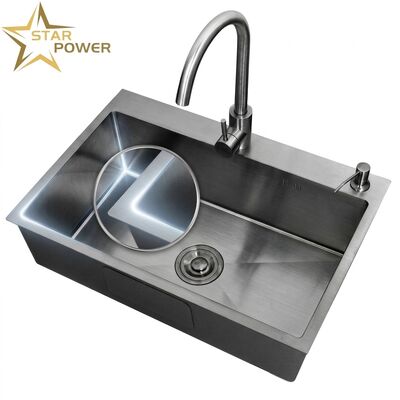 Prezzo buono 20 Inch Drop-In Single Bowl Bar Kitchen Sink SUS304 20 Gauge with Basket Strainer in linea