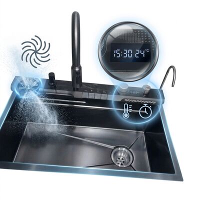 Prezzo buono 23 Inch Drop-In Single Bowl Kitchen Sink SUS304 18 Gauge with Faucet Hole in linea