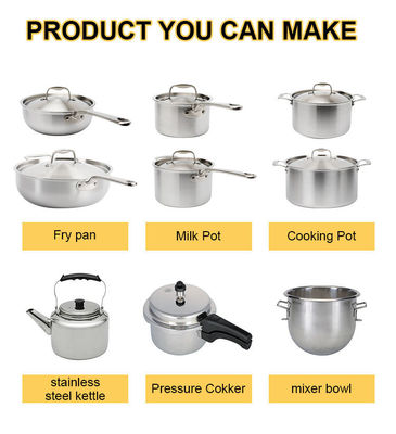 Linea di produzione di utensili da cucina a 4 colonne semiauto 500 tonnellate Pressa idraulica Disegno profondo per pentole e padelle per utensili da cucina