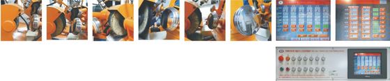 tipo lucidatore automatico del disco 0.37kw degli stazioni multiple per la macchina d'insabbiamento degli articoli del metallo per gli articoli/pentole del metallo