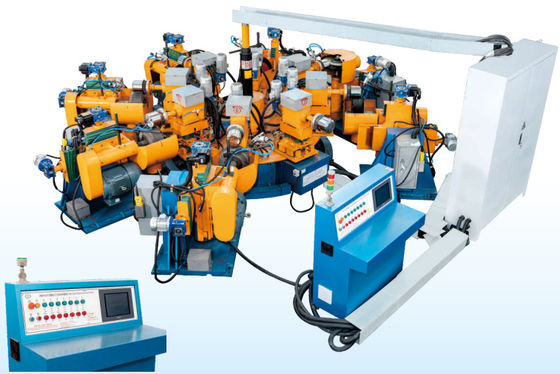 Prezzo buono tipo lucidatore automatico del disco 0.37kw degli stazioni multiple per la macchina d'insabbiamento degli articoli del metallo per gli articoli/pentole del metallo in linea