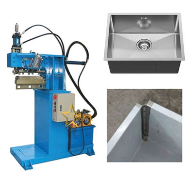 80 mm/s Macchina manuale di pressatura del bordo del lavandino frenatura idraulica pinza pneumatica rotante