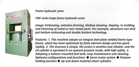 Processing ad alte prestazioni La macchina di stampa idraulica a telaio YDK completamente automatica