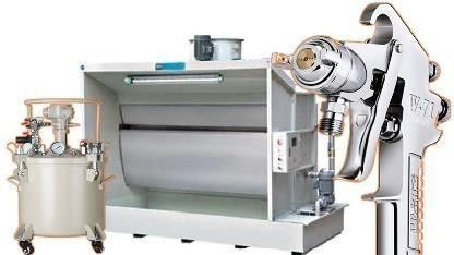 Macchina automatica per la verniciatura di lastre di acciaio per la superficie artigianale del lavandino