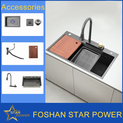 Prezzo buono Durabile Quartz Anti Splash Scratch Proof Facile pulire il lavandino da tavolo Per cucine occupate in linea