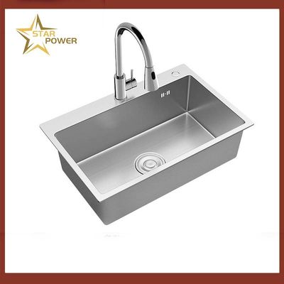 304 Lavabo a mano di cucina Lavabo singolo grande per uso commerciale