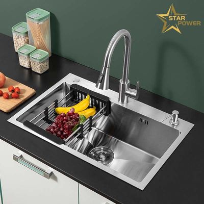 304 Lavabo a mano di cucina Lavabo singolo grande per uso commerciale