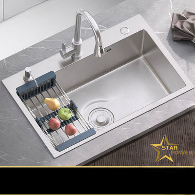 Lavello da cucina in acciaio inossidabile 304 resistente alla corrosione Lavello fatto a mano