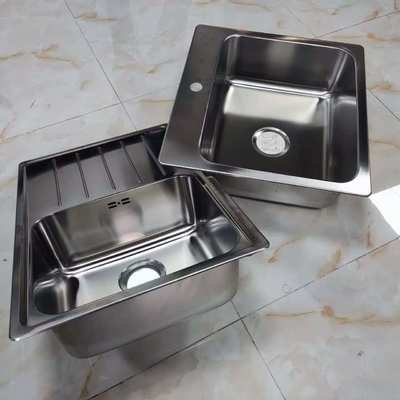 304 Acciaio inossidabile Single Bowl Cucina Lavabo Sotto monte Superiore Monte