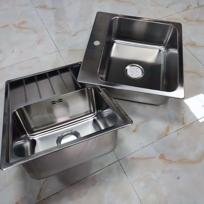 Lavello da cucina a vasca singola in acciaio inossidabile 304, sottopiano o a incasso
