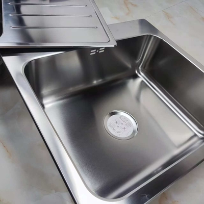 Lavello da cucina a vasca singola in acciaio inossidabile 304, sottopiano o a incasso