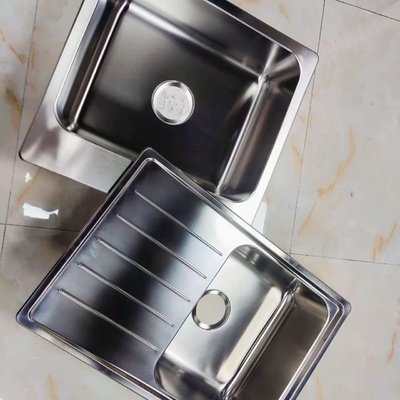 Lavello da cucina a vasca singola in acciaio inossidabile 304, sottopiano o a incasso