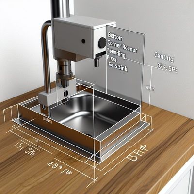 Pressa per arrotondamento angoli inferiori per lavelli