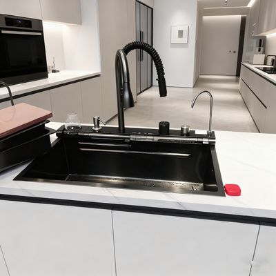 Set lavello da cucina in acciaio inox a due vasche da 800 mm con rubinetto ad arco alto e 1 anno di garanzia per cucine moderne