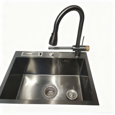 DeepMax Pro vasca da cucina in acciaio inossidabile da 10 pollici con superficie spazzolata e cuscinetti di smorzamento del suono