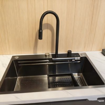 DeepMax Pro vasca da cucina in acciaio inossidabile da 10 pollici con superficie spazzolata e cuscinetti di smorzamento del suono