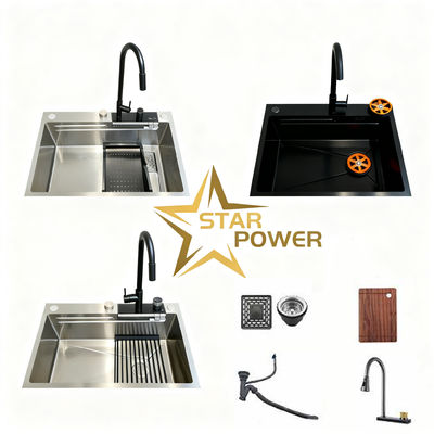 Prezzo buono Scafo da cucina in acciaio inossidabile 304 di qualità alimentare con profondità di scodella da 250 a 300 mm e spessore del pannello da 1,2-2,0 mm in linea