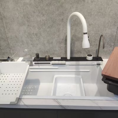 Lavello da cucina artigianale in acciaio inossidabile con acciaio inossidabile per uso alimentare 304/316, profondità vasca 250-300 mm e spessore pannello 1,2-2,0 mm