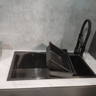 Prezzo buono Lavello da cucina artigianale in acciaio inossidabile con angolo arrotondato R10 e materiale alimentare 304/316 in linea