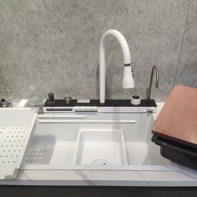 Lavello Nano Rivestimento a Nido d'Ape Fatto a Mano Antigraffio Facile da Pulire a Vasca Singola/Doppia