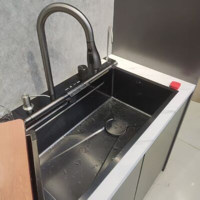 Prezzo buono Lavabo da cucina in acciaio inossidabile in acciaio inox 316L a lavorazione CNC ad alta precisione resistente al calore con profondità di scodella 250-300 mm e spessore del pannello 1,2-1,5 mm in linea