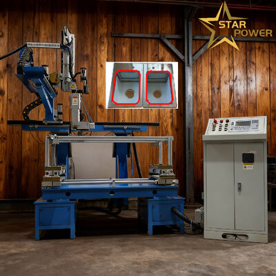 Macchina di saldatura automatica CNC ad alta efficienza a quattro lati piatta con collegamento sincrono a 4 assi e controllo di fusione di precisione per piastre da 0,8 a 4,0 mm