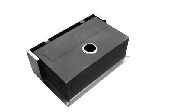 Lavanderia di acciaio inossidabile in acciaio inossidabile 304, lavanderia fatta a mano con smorzamento del suono e anticondensazione e design anteriore curvo