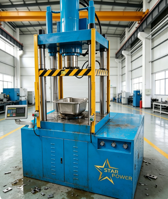 Prezzo buono Quattro colonne idraulica Deep Drawing Press Machine Equipaggiamento automatico di deep forming per 304 acciaio inossidabile cucina lavandino linea di produzione di massa in linea