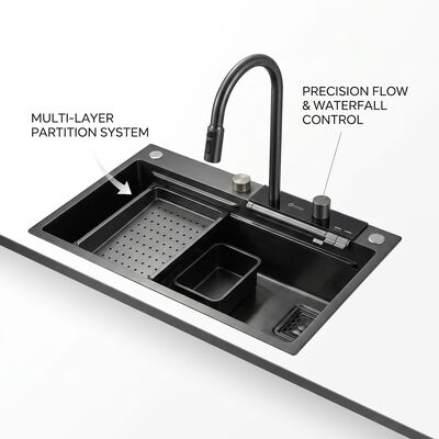 Prezzo buono Top Mount / Drop-in Cucina Lavello 304 Acciaio Inossidabile Doppio Bowl Cucina Lavello Superficie Matta Top-Mount 600mm 9-inch Deep Basin in linea