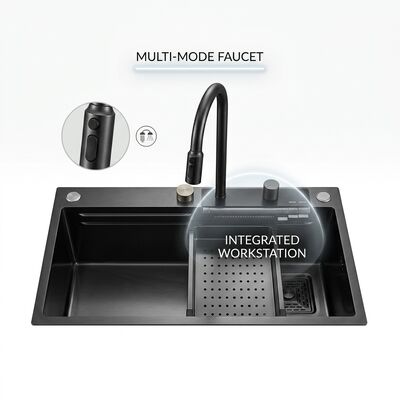 qualità Lavello da cucina a montaggio superiore / da incasso in acciaio inox 304 per uso alimentare, doppio lavello da cucina, finitura lucida, montaggio superiore, 900 mm, vasca profonda 250 mm | Profondità vasca personalizzabile | Spessore acciaio personalizzabile fabbrica