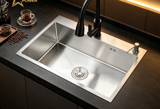 qualità 316 Acciaio inossidabile Doppia vasca da cucina con vasca profonda di 220 mm e design top-mount fabbrica