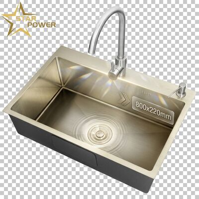 Qualità Lavello da cucina sottotop in acciaio inossidabile 316 cromato, vasca singola da 800 mm x 220 mm di profondità fabbrica