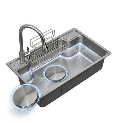 Prezzo buono Farmhouse 33x22 Apron Front Kitchen Sink SUS304 Handmade Single Bowl 16 Gauge Deep Basin in linea