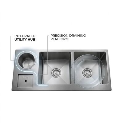 Qualità Farmhouse 28x19 Workstation Kitchen Sink SUS304 16 Gauge with Cutting Board fabbrica