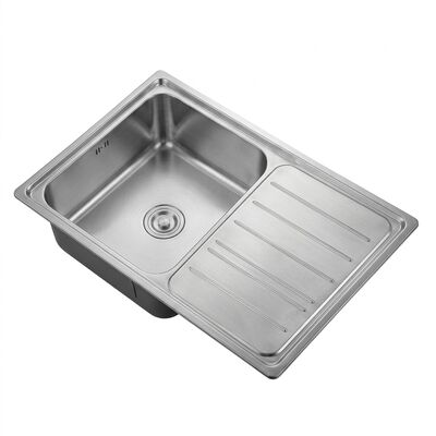 Qualità Workstation 30x18 Kitchen Sink SUS304 16 Gauge Single Bowl with Drainboard fabbrica