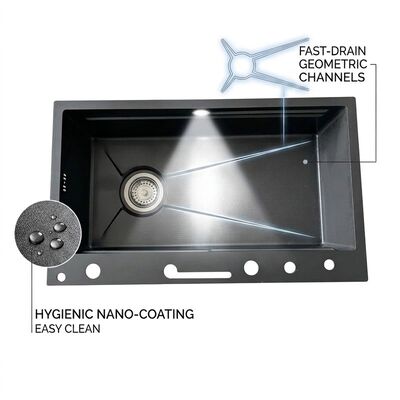 Qualità Drop-In 32x19 Double Bowl Kitchen Sink SUS304 18 Gauge with Faucet Holes fabbrica