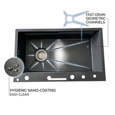 Prezzo buono 33 Inch Corner Kitchen Sink Double Bowl SUS304 18 Gauge Space Saving Handmade in linea