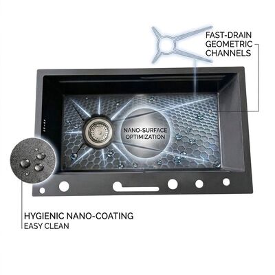 Prezzo buono 29 Inch Corner Kitchen Sink SUS304 Double Bowl 18 Gauge with Drainboard in linea
