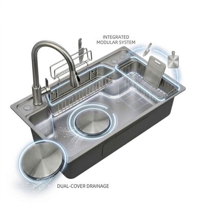 Qualità 36 Inch Farmhouse Apron Front Single Bowl Kitchen Sink SUS304 14 Gauge Deep Basin fabbrica